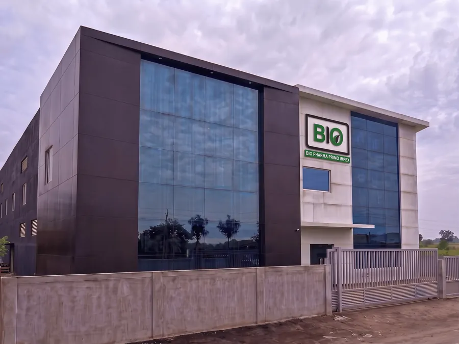 Side view of the Bio Pharma Primo Impex manufacturing facility
