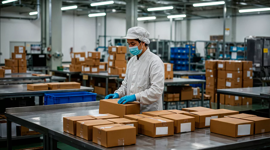 Bio Pharma Primo Impex certified pharmaceutical facility worker handling finished formulations and bulk supply